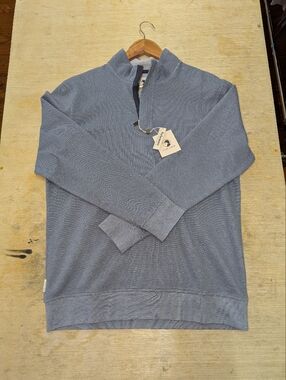 NWT Duck Head Mens Bearing Pique 1/4 Zip Pullover